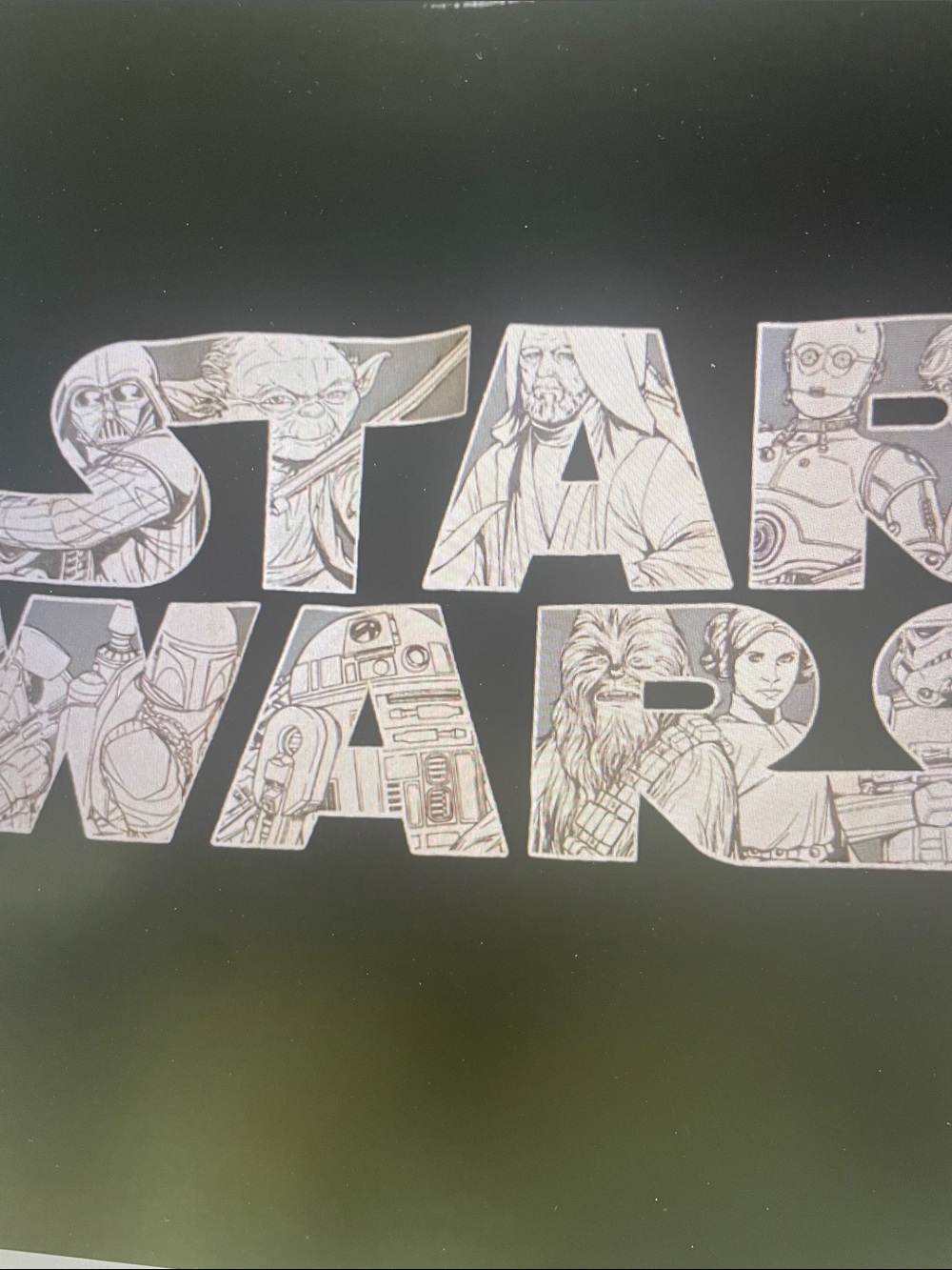 Star Wars Black Tee with Multicolor Logo - Picture 2 of 5